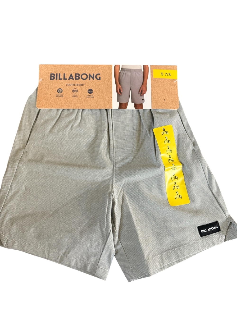 Billabong Youth Boy's Stretch Hybrid Short, Grey , S 7/8
